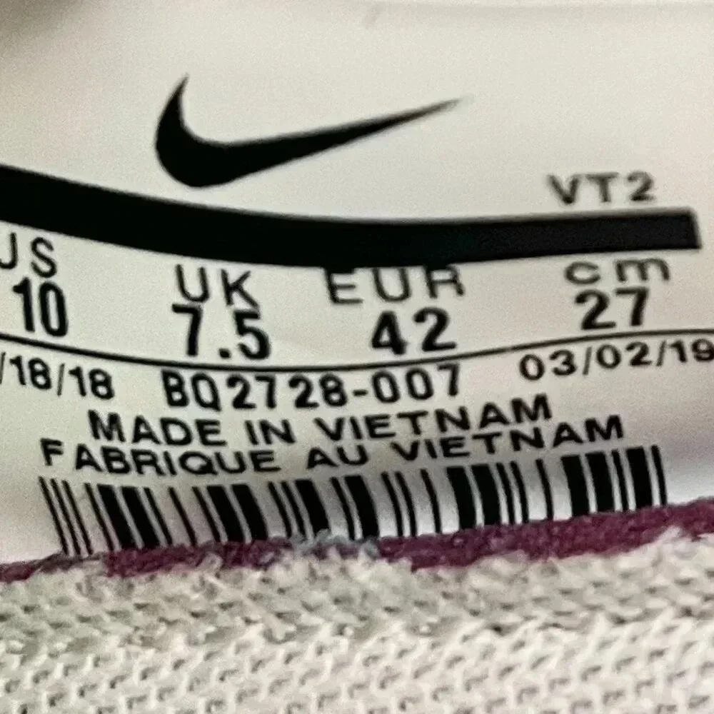 Nike React Element Track & Field Running Shoes Size 10 Ivory Pink Athletic - Picture 5 of 7